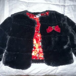 Disney Brand faux fur little girls jacket. 4T. Brand New!